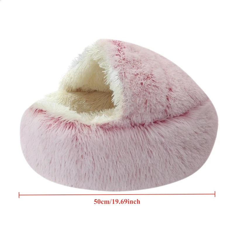 Soft Round Plush Pet Bed