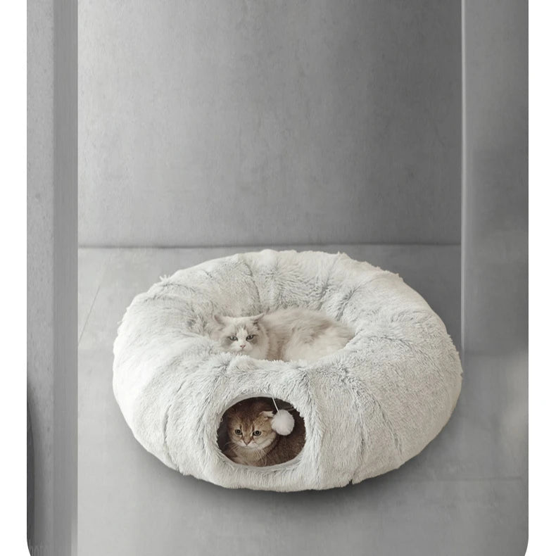 2 In 1 Round Tunnel Cat Beds