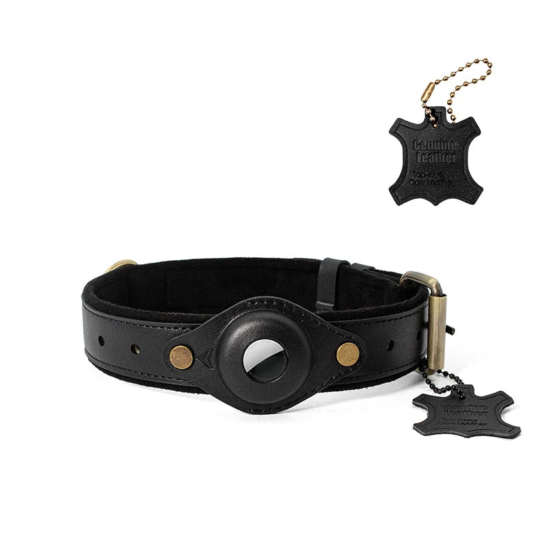Leather Anti-Lost Dog Collar
