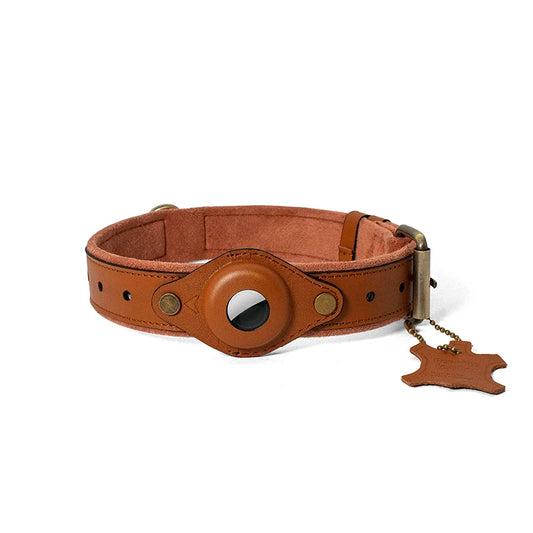 Leather Anti-Lost Dog Collar