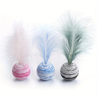 Cat Feather Ball (3-pack)