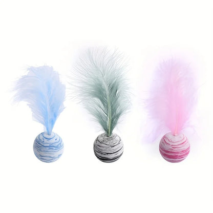 Cat Feather Ball (3-pack)
