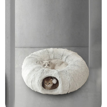 2 In 1 Round Tunnel Cat Beds