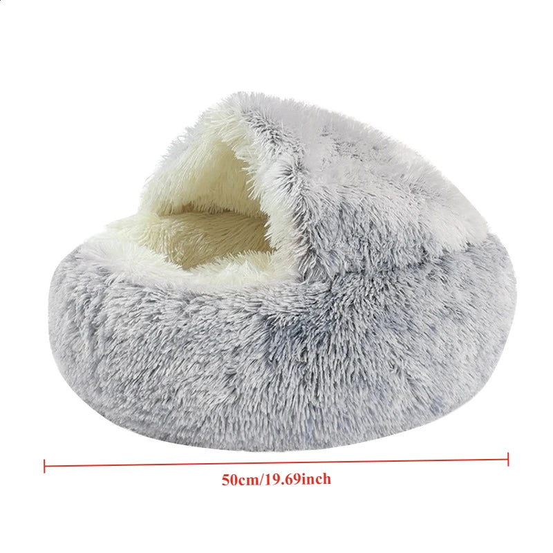 Soft Round Plush Pet Bed