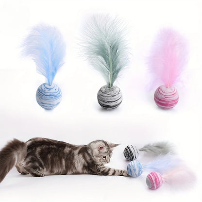 Cat Feather Ball (3-pack)